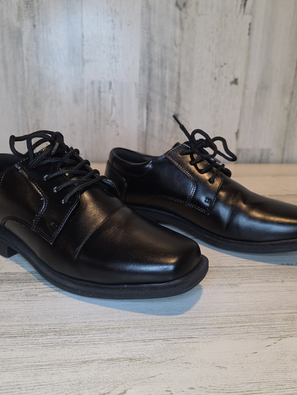 Madison Avenue Boys Size 6M Black Lace Up Dress Shoes Oxford Formal Wedding